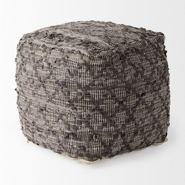 Mercana Falguni Versatile Textured Pouf for Stylish Seating, Footrest, and Casual Tabletop Decor Options 69521
