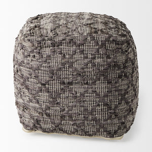 Mercana Falguni Versatile Textured Pouf for Stylish Seating, Footrest, and Casual Tabletop Decor Options 69521
