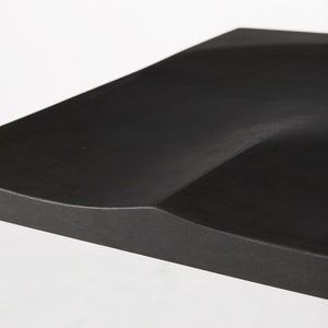 Mercana Kiran Minimalist Mango Wood Stool with Sleek Iron Base for Modern, Farmhouse, or Urban Interiors Black Wood | Black Metal | Counter 69175