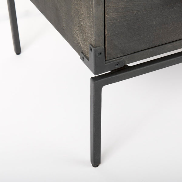 Mercana Ward 34L x 18W Industrial 3 Drawer Accent Cabinet with Iron Base for Modern Urban Living Spaces 67826