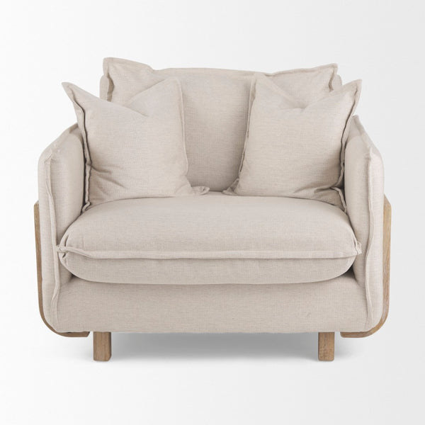 Mercana Roy II Upholstered Arm Chair - Luxurious Comfort with Solid Wood Frame for Modern & Farmhouse Decor 68713