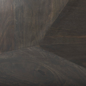 Mercana Darwin Sideboard: Elegant Solid Wood Cabinet with Geometric Doors for Stylish Storage Solutions Brown Wood | Gold Metal 68472