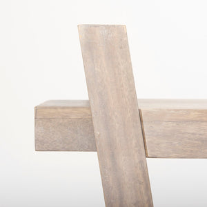 Mercana Elaine Console Table – Solid Mango Wood with Angled Legs for Modern Farmhouse Style & Easy Assembly 68747