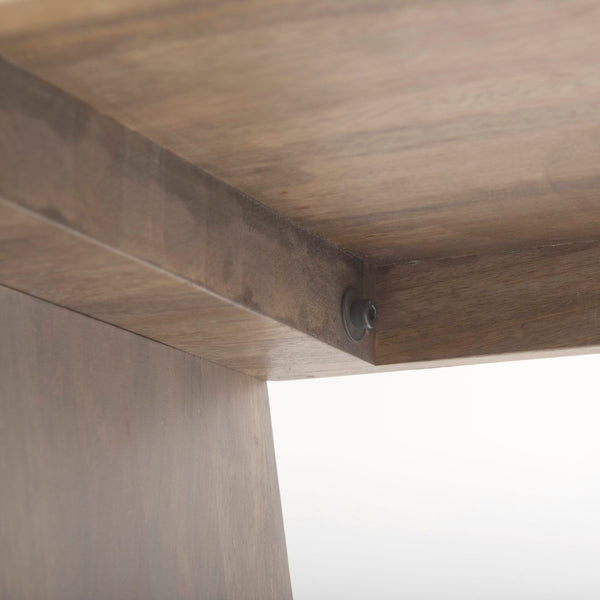 Mercana Elaine Console Table – Solid Mango Wood with Angled Legs for Modern Farmhouse Style & Easy Assembly 68747