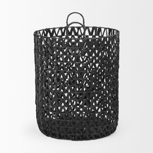 Mercana Lola Handwoven Water Hyacinth Zig Zag Baskets for Stylish Storage in Living Rooms & Bedrooms 69608