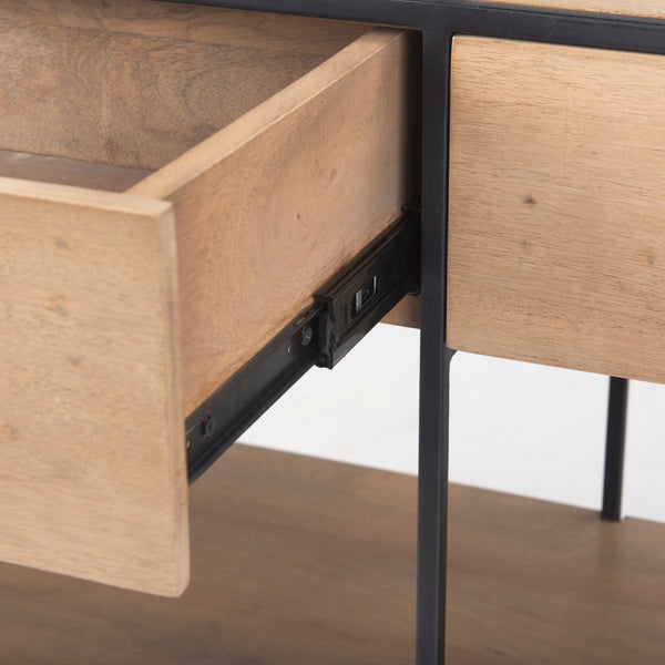 Mercana Morris Modern Industrial 2-Drawer Console Table with Open Shelf for Stylish Storage and Display 69716