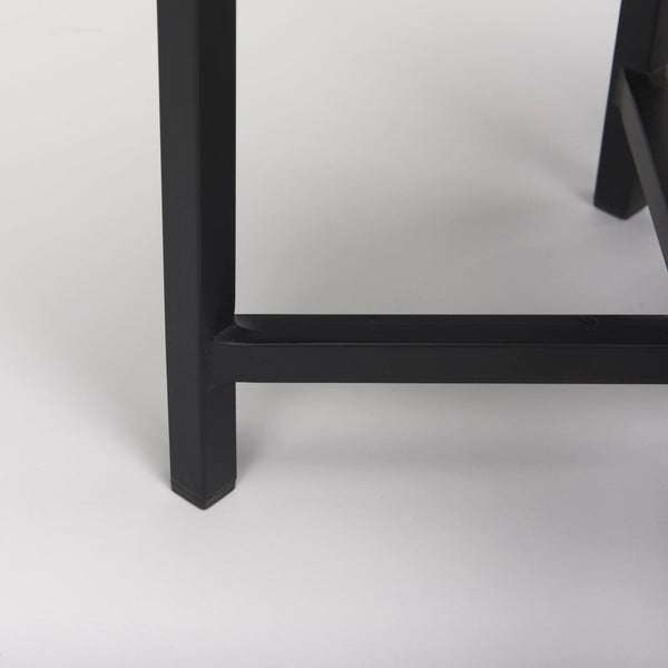 Mercana Lucas Nesting Accent Tables Set of 2 - Elegant Marble Tops with Sleek Iron Frames for Modern Spaces 68240