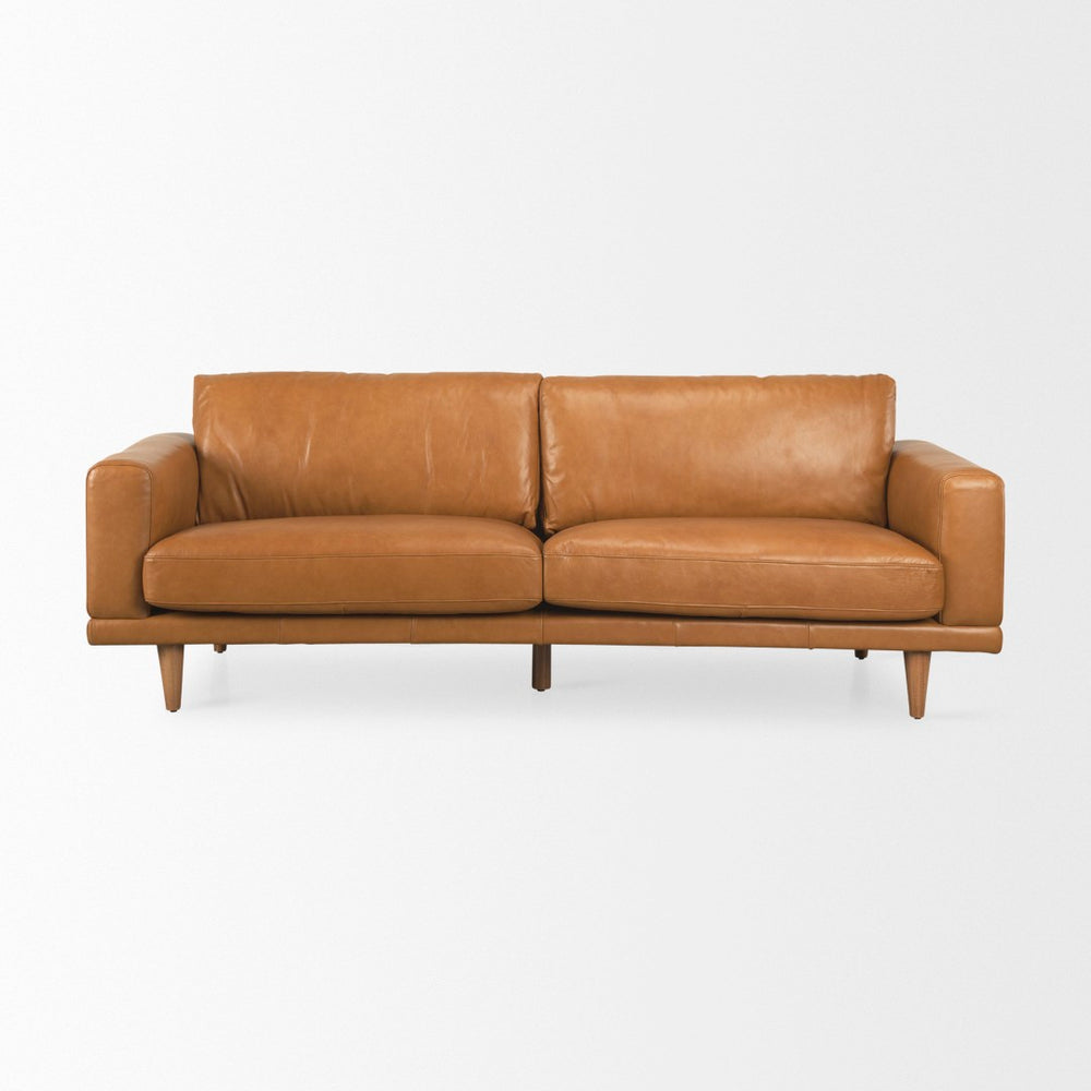 Mercana Cedrick Leather Sofa - Elegant Contemporary Design with Plush Comfort for Timeless Living Spaces 69695