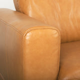 Mercana Cedrick 90.6L x 36.6W x 31.5H Tan Leather Sofa 69695