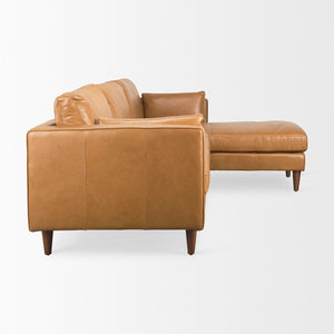 Mercana Elton Contemporary Full-Aniline Leather Sectional Sofa - Stylish, Comfortable, and Versatile Design 69696-AB