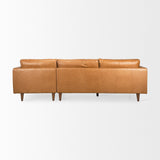 Mercana Elton 111.4L x 68.1W x 34.3H Tan Leather Right Chaise Sectional  69696-AB