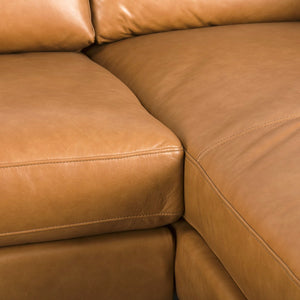 Mercana Elton Contemporary Full-Aniline Leather Sectional Sofa - Stylish, Comfortable, and Versatile Design 69696-AB