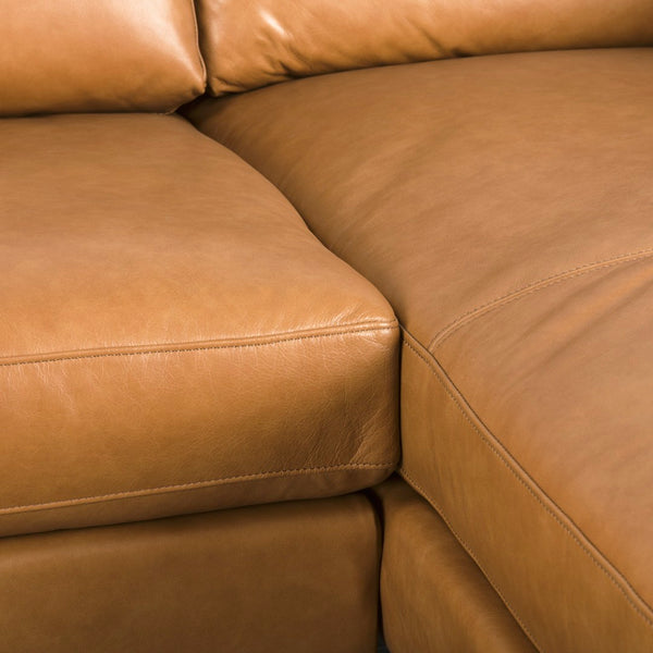 Mercana Elton Contemporary Full-Aniline Leather Sectional Sofa - Stylish, Comfortable, and Versatile Design 69696-AB