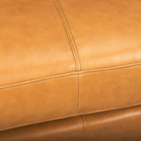 Mercana Elton 65.0L x 37.8W x 34.6H Tan Leather Love Seat Sofa 69698