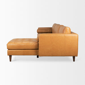 Mercana Svend Luxurious Mid-Century Modern Sofa with Tufted Seats and Bolster Pillows for Stylish Comfort 69691-AB