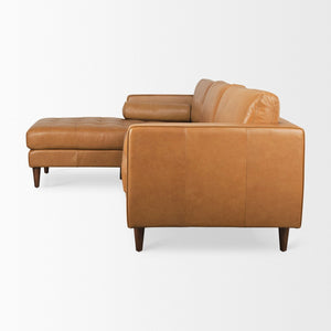 Mercana Svend Mid-Century Modern Sofa in 100% Top-Grain Leather | Timeless Comfort & Unique Character 69692-AB