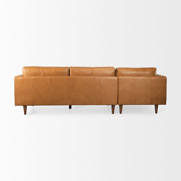 Mercana Svend Mid-Century Modern Sofa in 100% Top-Grain Leather | Timeless Comfort & Unique Character 69692-AB