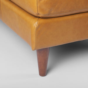 Mercana Svend Mid-Century Modern Sofa in 100% Top-Grain Leather | Timeless Comfort & Unique Character 69692-AB