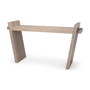 Mercana Elaine Console Table – Solid Mango Wood with Angled Legs for Modern Farmhouse Style & Easy Assembly 68747