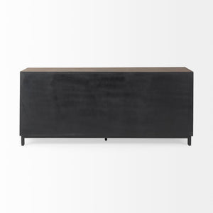 Mercana Hemlock Solid Wood Sideboard with Magnetic Doors and Sturdy Iron Base for Modern Living Spaces 69734
