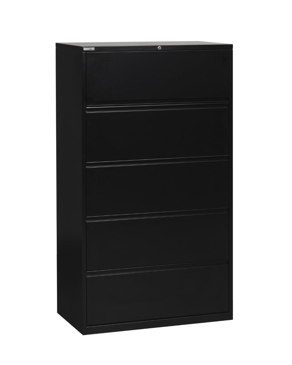 OSP Home Furnishings 36" Wide 5 Drawer Lateral File Cabinet with Locking Security and Ball Bearing Slides LF536-B