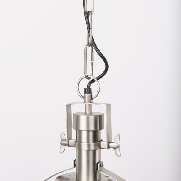 Mercana Leighton Pendant Light - Striking Spherical Design in Antiqued Gold for Modern Farmhouse Glamour Antique Nickel Metal | Glass Globe 69345