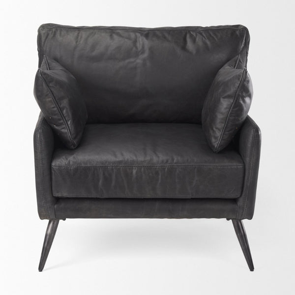 Mercana Cochrane Luxurious Top-Grain Leather Accent Chair for Modern Interiors - Comfortable & Stylish Design 69626