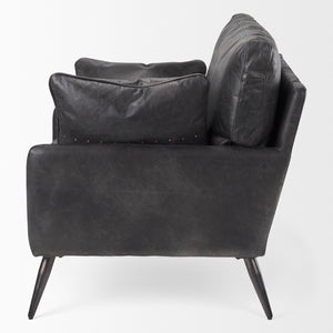 Mercana Cochrane Luxurious Top-Grain Leather Accent Chair for Modern Interiors - Comfortable & Stylish Design 69626