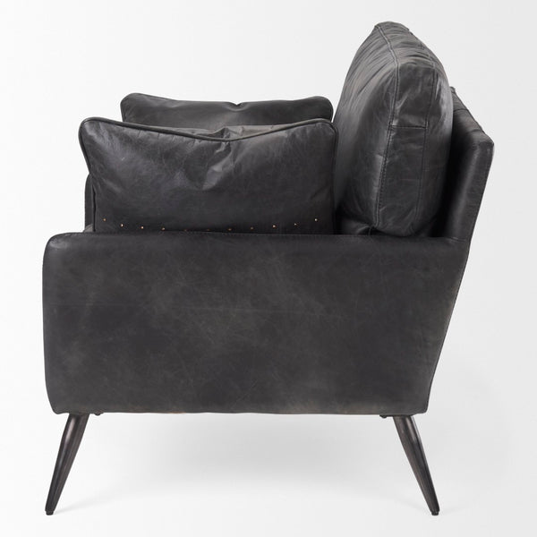Mercana Cochrane Luxurious Top-Grain Leather Accent Chair for Modern Interiors - Comfortable & Stylish Design 69626