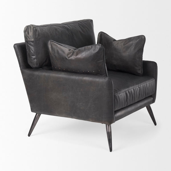 Mercana Cochrane Luxurious Top-Grain Leather Accent Chair for Modern Interiors - Comfortable & Stylish Design 69626