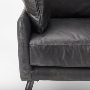 Mercana Cochrane Luxurious Top-Grain Leather Accent Chair for Modern Interiors - Comfortable & Stylish Design 69626