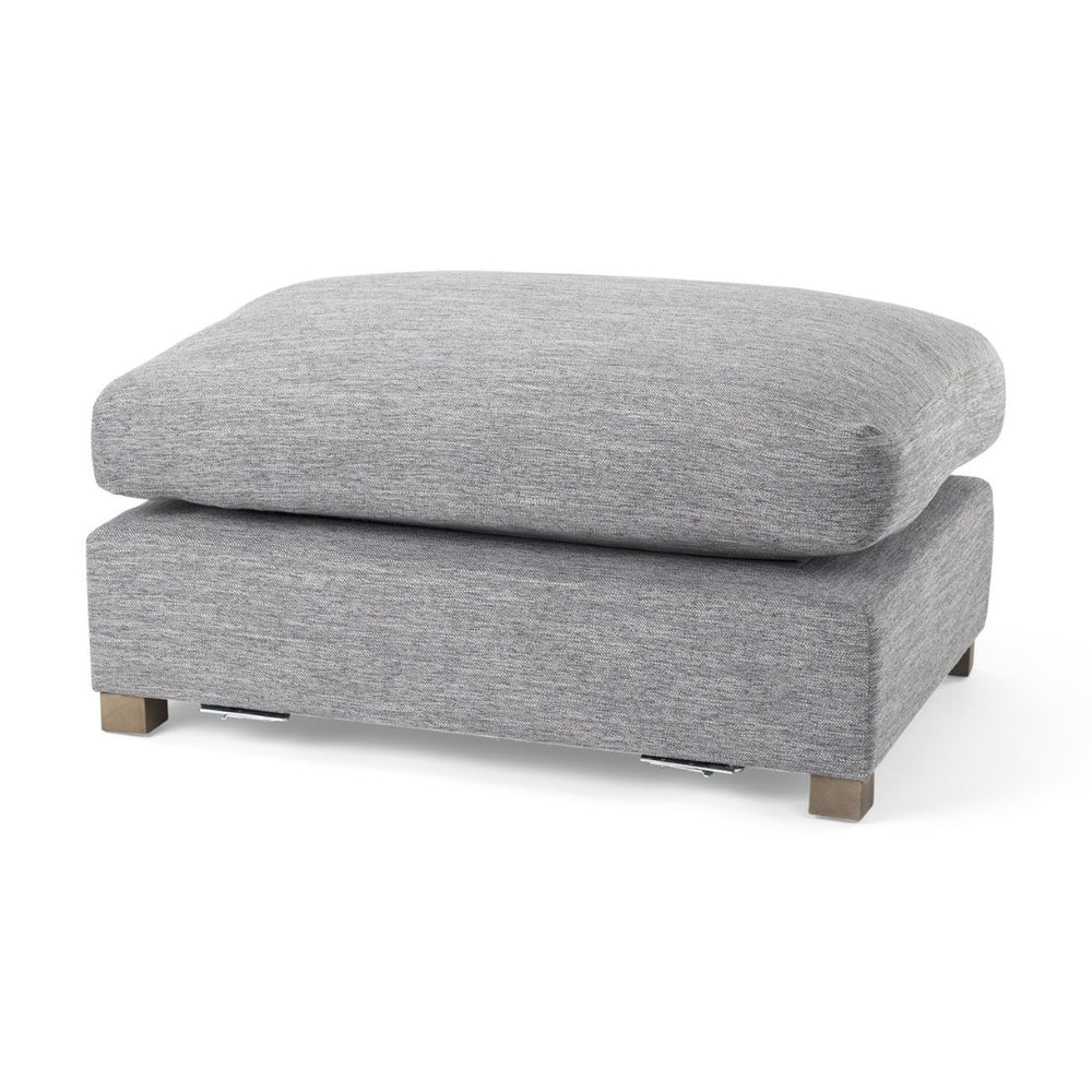 Mercana Valence Modular Ottoman: Versatile Comfort Seat, Stylish Footrest, & Chic Coffee Table for Living Spaces Castlerock Gray Fabric | 2/3 Ottoman 69775