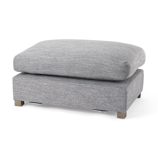 Mercana Valence Modular Ottoman: Versatile Comfort Seat, Stylish Footrest, & Chic Coffee Table for Living Spaces Castlerock Gray Fabric | 2/3 Ottoman 69775