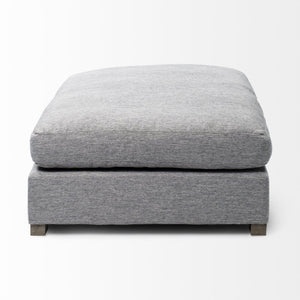 Mercana Valence Modular Ottoman: Versatile Comfort Seat, Stylish Footrest, & Chic Coffee Table for Living Spaces Castlerock Gray Fabric | Full-Size Ottoman 69776