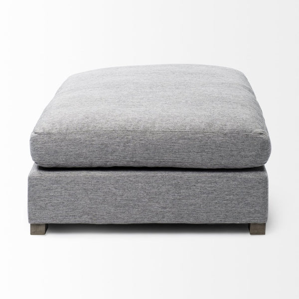 Mercana Valence Modular Ottoman: Versatile Comfort Seat, Stylish Footrest, & Chic Coffee Table for Living Spaces Castlerock Gray Fabric | Full-Size Ottoman 69776