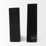 Mercana Alec 5L x 2W Set of 2 Black Marble Pyramid Bookends 68824