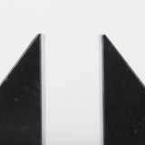 Mercana Alec 5L x 2W Set of 2 Black Marble Pyramid Bookends 68824