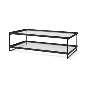 Mercana Trey Contemporary 56"L x 32"W x 17"H Coffee Table - Elegant Minimalist Design for Modern Living Spaces 69786