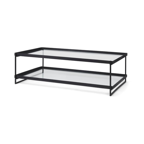 Mercana Trey Contemporary 56"L x 32"W x 17"H Coffee Table - Elegant Minimalist Design for Modern Living Spaces 69786