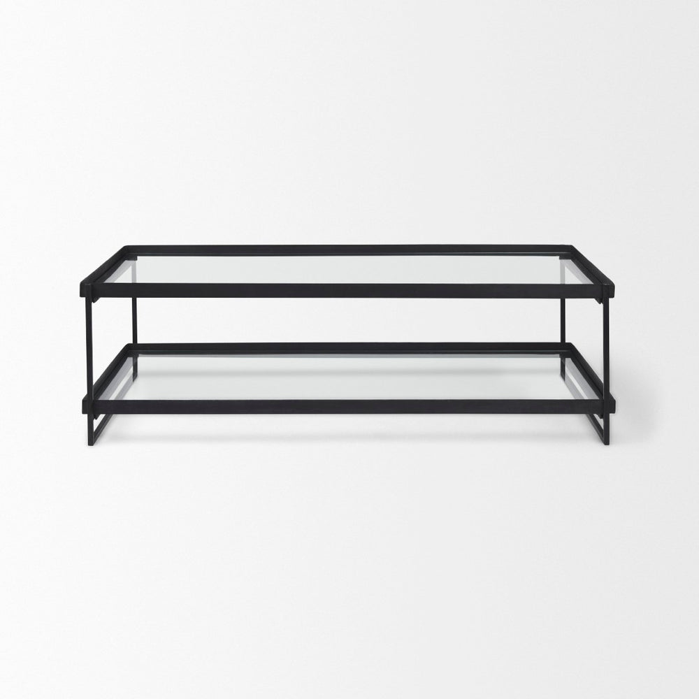 Mercana Trey Contemporary 56"L x 32"W x 17"H Coffee Table - Elegant Minimalist Design for Modern Living Spaces 69786