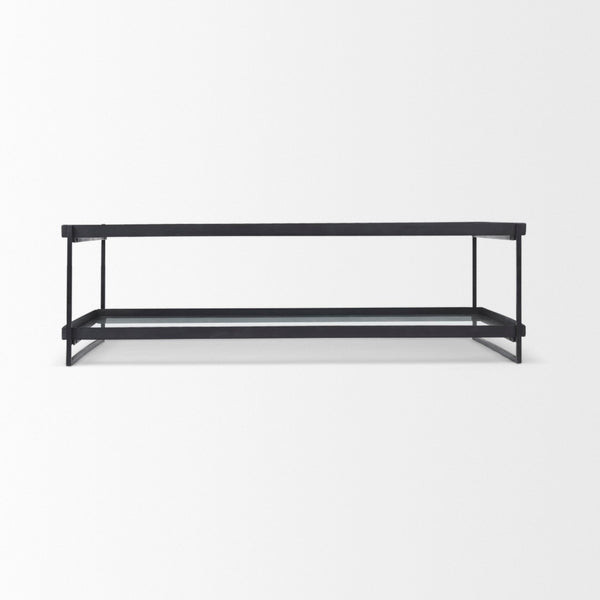 Mercana Trey Contemporary 56"L x 32"W x 17"H Coffee Table - Elegant Minimalist Design for Modern Living Spaces 69786