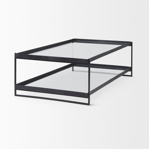 Mercana Trey Contemporary 56"L x 32"W x 17"H Coffee Table - Elegant Minimalist Design for Modern Living Spaces 69786