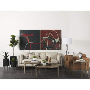 Mercana Brooks Cognac Faux Leather Armchair - Modern Comfort with Solid Wood Legs for Stylish Living Spaces 69616