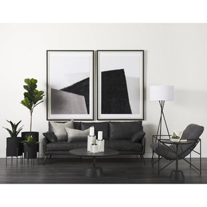 Mercana Maxwell Round Coffee Table - Modern Elegance for Small Spaces with Solid Mango Wood and Metal Base 69202