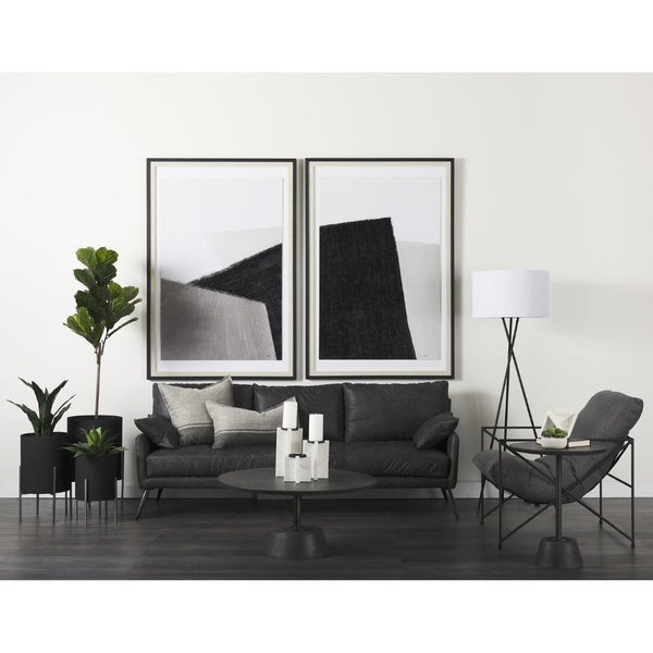 Mercana Maxwell Round Coffee Table - Modern Elegance for Small Spaces with Solid Mango Wood and Metal Base 69202