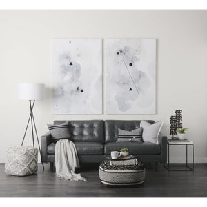 Mercana Nathan Square Top Luxe Marble and Matte Iron End Table – Modern Accent for Living Spaces 68843-AB