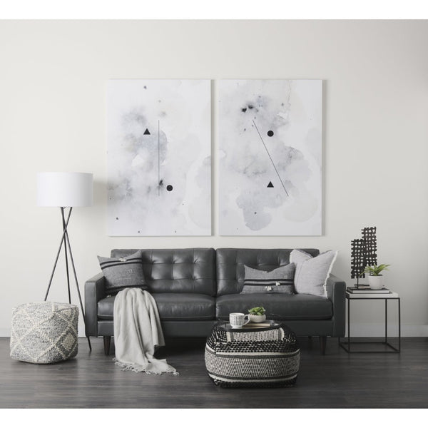 Mercana Nathan Square Top Luxe Marble and Matte Iron End Table – Modern Accent for Living Spaces 68843-AB