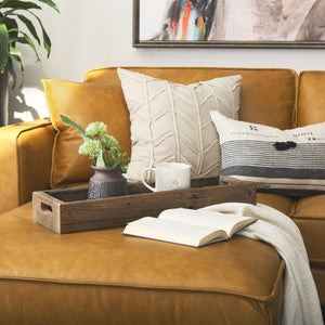 Mercana Vernon Rustic Reclaimed Wood Serving Tray - Versatile Décor for Urban Loft & Modern Farmhouse Style Brown Reclaimed Wood 68860