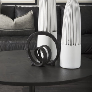 Mercana Stanislaw Elegant Infinite Ribbon Sculpture – Modern Kinetic Art for Contemporary Home Décor Spaces 69169