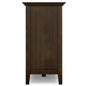 English Elm Bedford Solid Wood Buffet Cabinet with Glass Doors and Brushed Nickel Hardware B136P436037